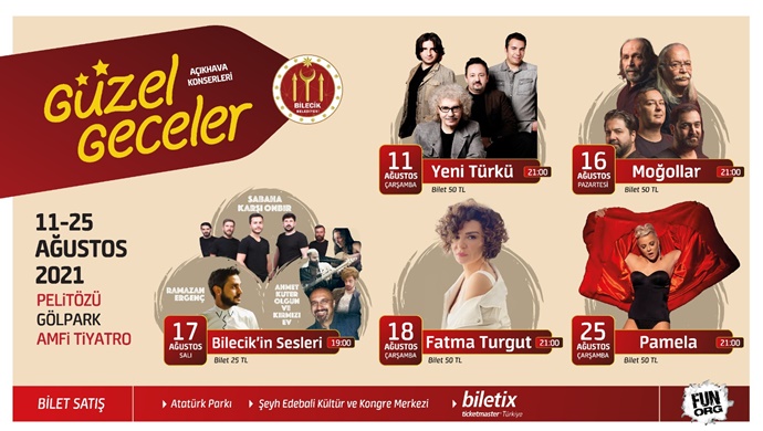 BİLECİK BELEDİYESİNDEN AÇIK HAVA KONSERLERİ