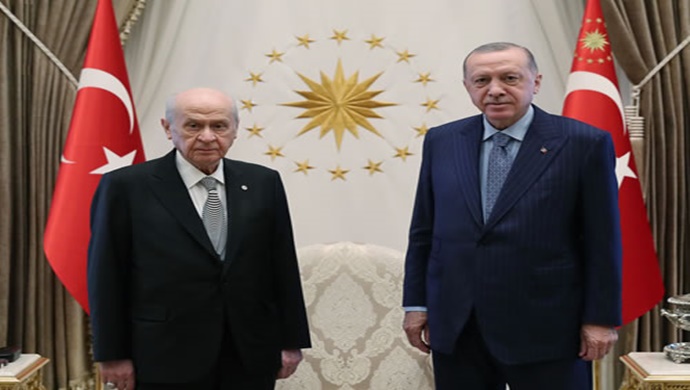 Cumhurbaşkanı Erdoğan, MHP Genel Başkanı Bahçeli’yi kabul etti