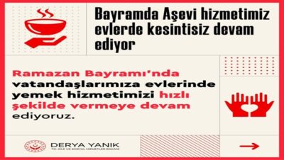 Bakanımız Derya Yanık : “Ramazan ayı boyunca yaşlı, engelli, hasta ve evinde yemek yapamayacak durumda olan vatandaşlarımıza aşevi hizmeti sunduk”